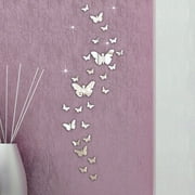 〖Hellobye〗30PC Butterfly Combination 3D Mirror Wall Stickers Home Decoration DIY